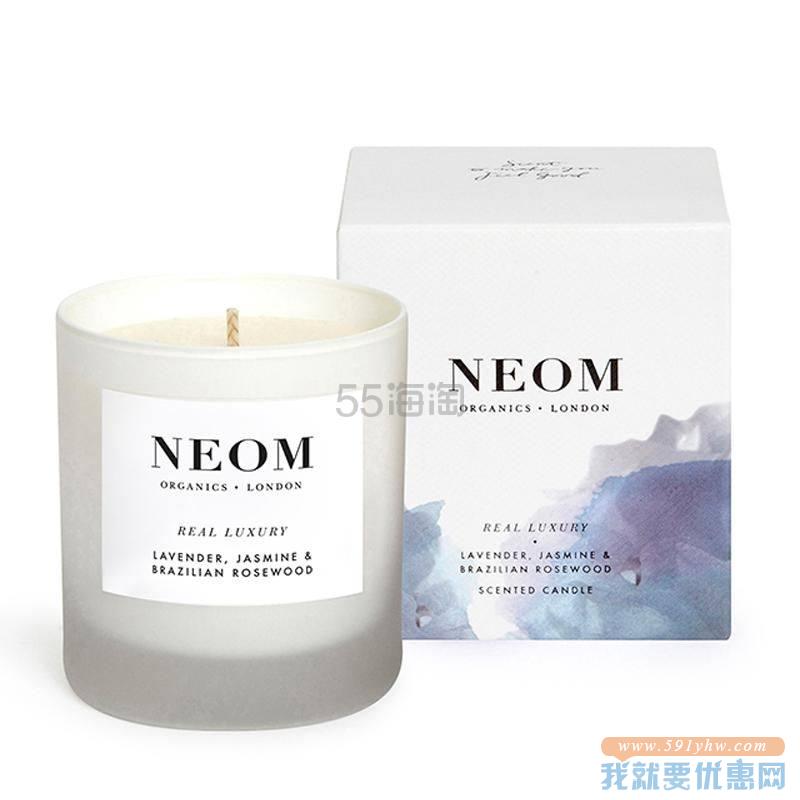 【7.5折+含税】Neom 皇家奢华薰衣草茉莉香氛蜡烛 单芯 185g