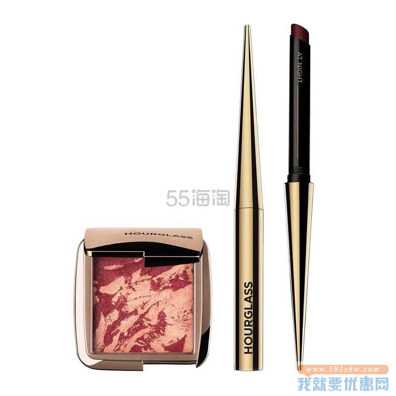 【7.5折+含税】Hour**ss 黄金烟管口红+五花肉腮红套装 ￡42.75（约377元）